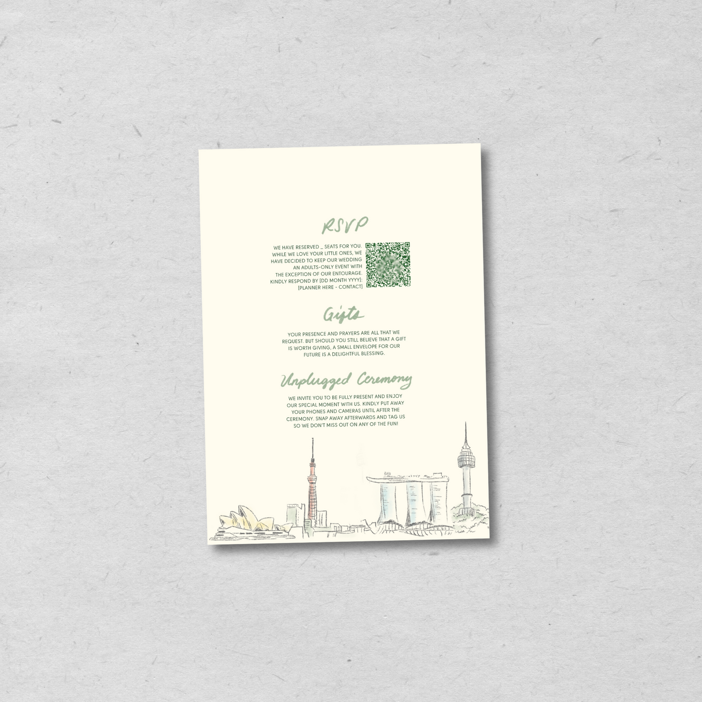 City Chic Hand Drawn Wedding Suite