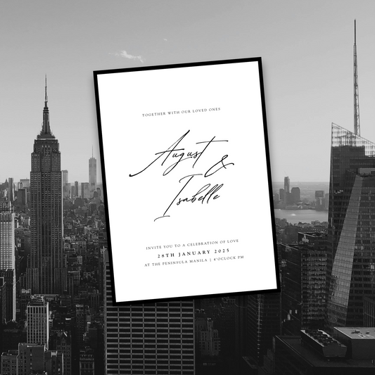 Classic NYC 🖤 – A Black and White Invitation Suite for City Celebrations, and Modern Minimalists