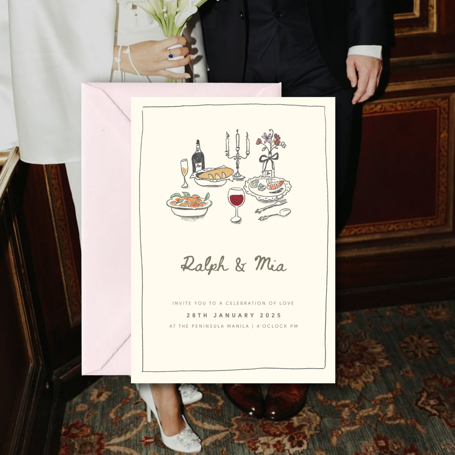 City Chic Hand Drawn Wedding Suite