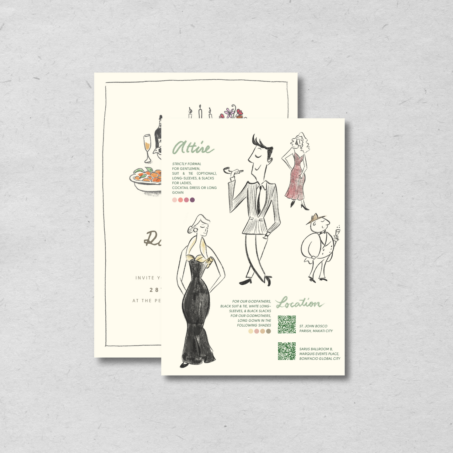 City Chic Hand Drawn Wedding Suite